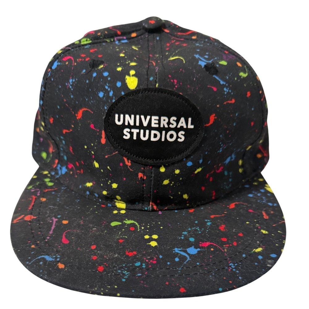 Universal Studios Black Multicolor Splatter Paint… - image 1